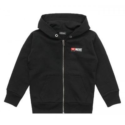 DIESEL EMBROIDERED LOGO HOODIE 