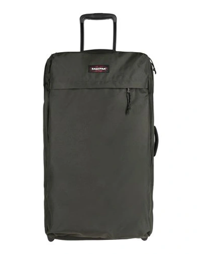 Shop Eastpak Wheeled Luggage In Military Green