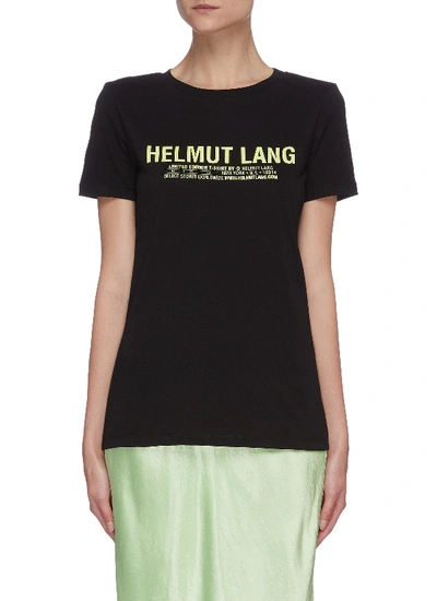 Shop Helmut Lang Logo Print T-shirt In Black