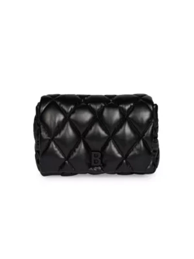 Shop Balenciaga Touch Quilted Leather Clutch In Black