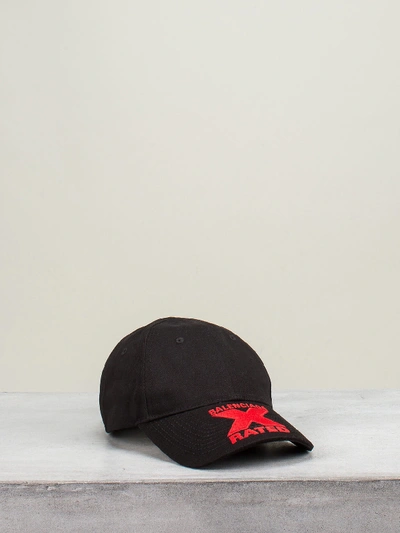 Shop Balenciaga Hat Xrated Cap In Black