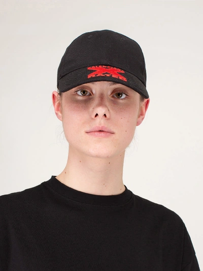 Shop Balenciaga Hat Xrated Cap In Black