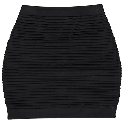 Pre-owned Balmain Black Cotton Skirt