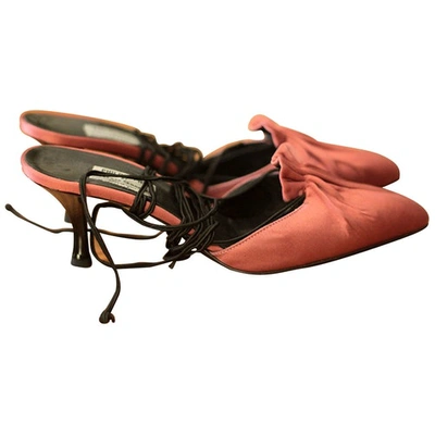 Pre-owned Philosophy Di Alberta Ferretti Cloth Sandals In Pink