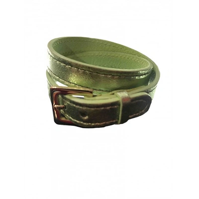 Pre-owned Lalique Green Leather Bracelet