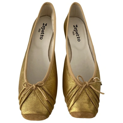 Pre-owned Repetto Gold Leather Ballet Flats