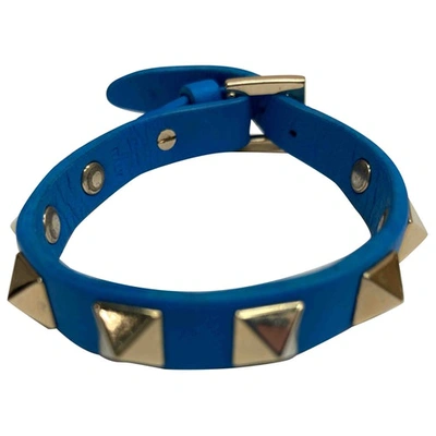 Pre-owned Balenciaga Leather Bracelet In Blue