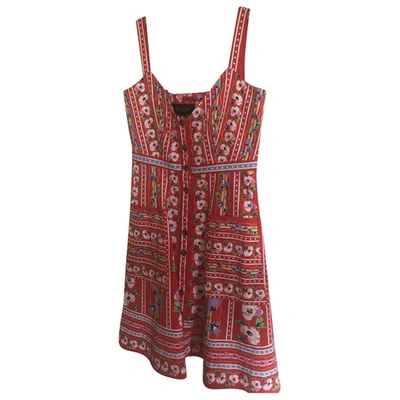 Pre-owned Saloni Red Cotton Dress