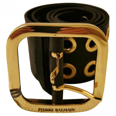 Pre-owned Pierre Balmain Black Leather Belt
