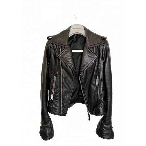 balenciaga classic leather jacket