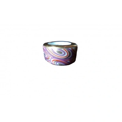 Pre-owned Bernardaud Purple Ceramic Ring