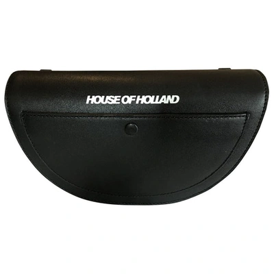 Pre-owned House Of Holland Leather Crossbody Bag In Black