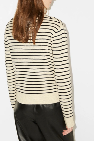Shop By Malene Birger Layia Striped Merino Wool And Cotton-blend Sweater In Cream