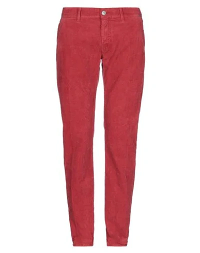 Shop Care Label Man Pants Red Size 30 Cotton, Elastane