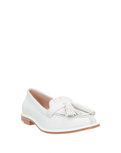 Shop Tod's Woman Loafers White Size 11 Soft Leather