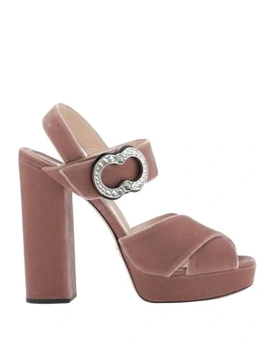 Shop Prada Sandals In Light Brown