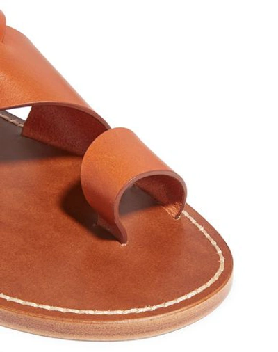 Shop Bottega Veneta Toe Strap Sandals In Brown