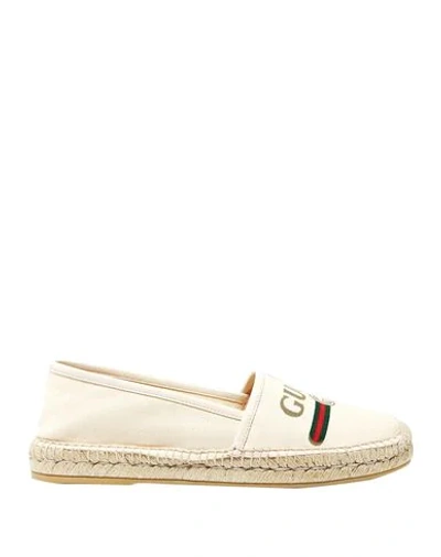 Shop Gucci Espadrilles In Ivory