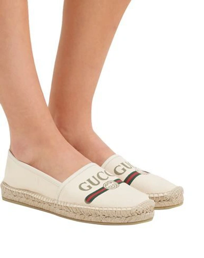 Shop Gucci Espadrilles In Ivory