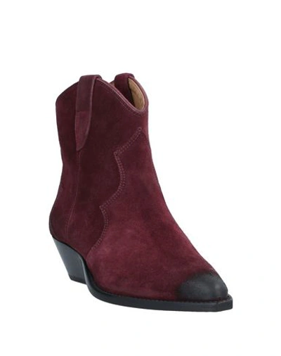 Shop Isabel Marant Ankle Boot In Maroon