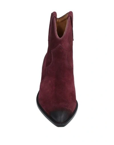 Shop Isabel Marant Ankle Boot In Maroon