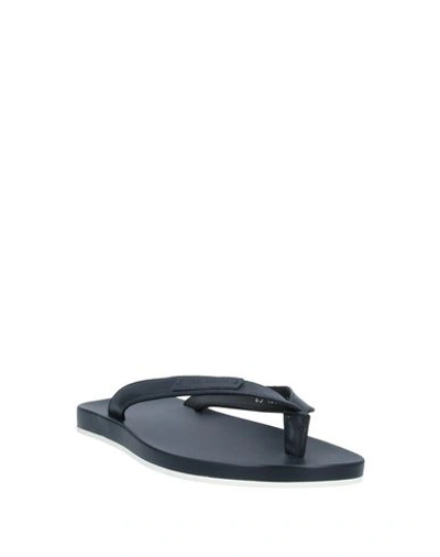 Shop Dolce & Gabbana Toe Strap Sandals In Dark Blue