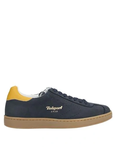 Shop Valsport Man Sneakers Midnight Blue Size 9.5 Soft Leather In Dark Blue