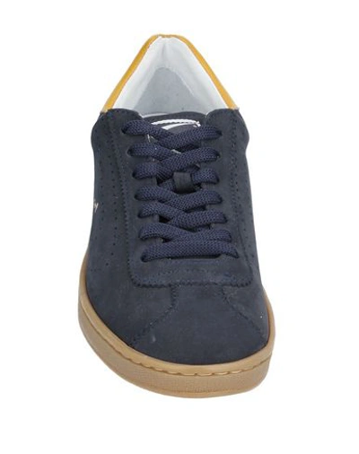 Shop Valsport Man Sneakers Midnight Blue Size 9.5 Soft Leather In Dark Blue