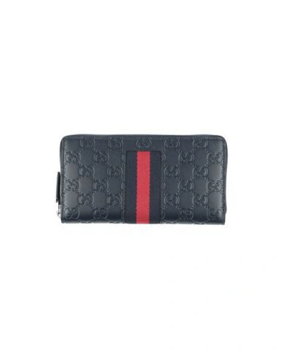 Shop Gucci Wallet In Dark Blue