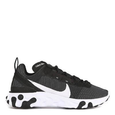 Shop Nike React Element 55 Black Sneakers In Technical Fabric