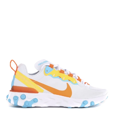 Shop Nike React Element 55 Sneakers In Multi-color Technical Fabric In Light Grey/multicolor