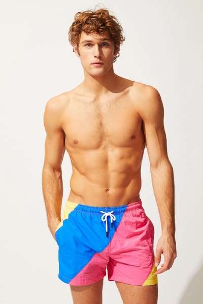 Shop Solid & Striped Men's Classic Swimsuit In Colorblock