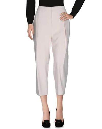 Shop Brunello Cucinelli Cropped Pants & Culottes In Ivory