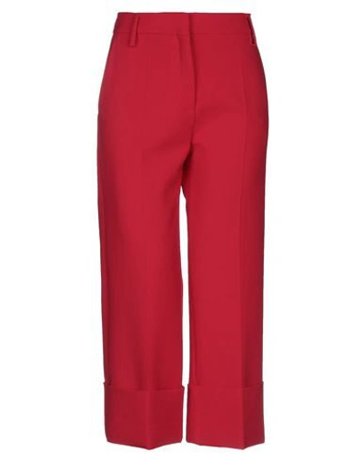 Shop Valentino Cropped Pants In Red