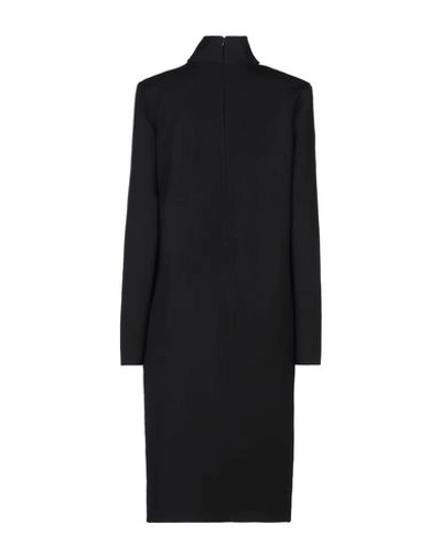 Shop Bottega Veneta Woman Midi Dress Black Size 8 Viscose, Wool, Polyamide, Polyester, Elastane