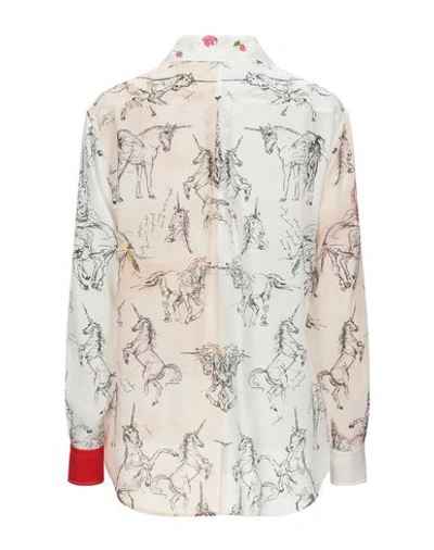 Shop Burberry Patterned Shirts & Blouses In Ivory