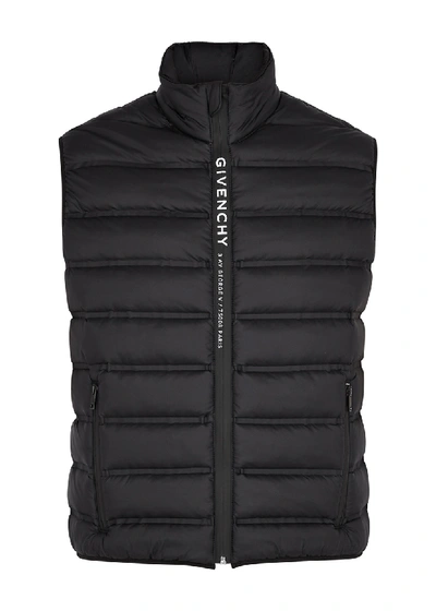 Shop Givenchy Black Quilted Shell Gilet