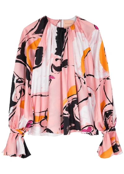 Shop Roksanda Pia Printed Silk Blouse In Multicoloured