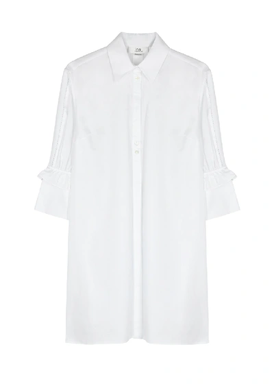 Shop Victoria Victoria Beckham White Cotton Shirt Dress