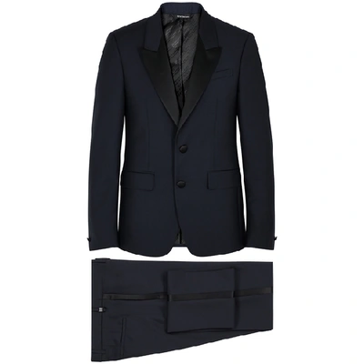 Shop Givenchy Navy Striped Wool-blend Tuxedo