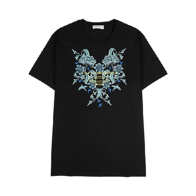 Shop Givenchy Stuido Homme Black Printed Cotton T-shirt