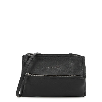 Shop Givenchy Pandora Mini Leather Shoulder Bag In Black