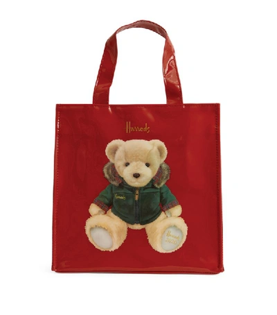 Shop Harrods Small Christmas Bear 2020 Tote Bag