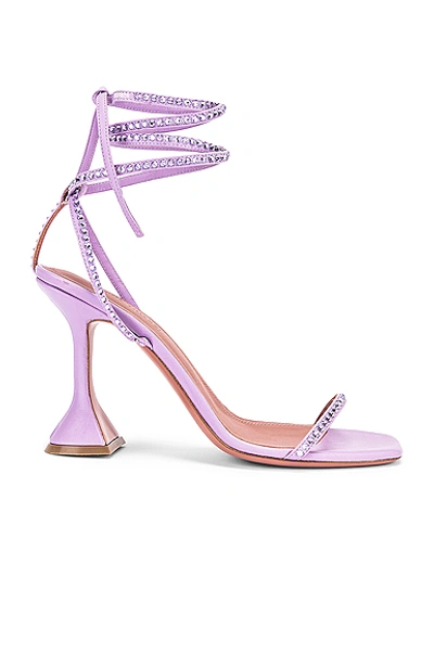 Shop Amina Muaddi Vita Crystal Sandal In Unicorn