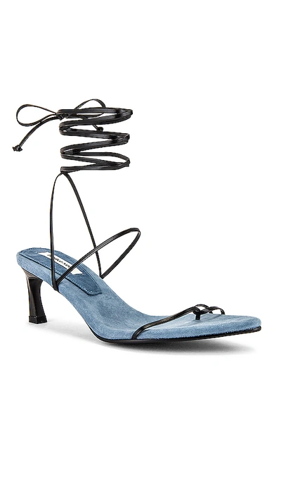 Shop Reike Nen Odd Pair Sandals In Black & Water Blue