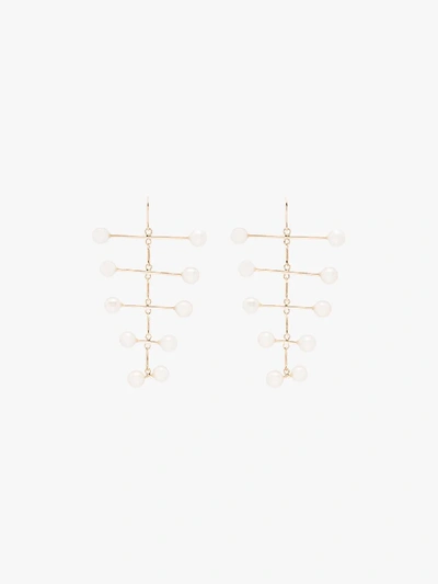 Shop Mateo 14k Yellow Gold Blizzard Mobile Pearl Earrings