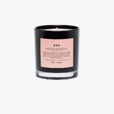 Boy Smells Black And White Ash Candle In Black
