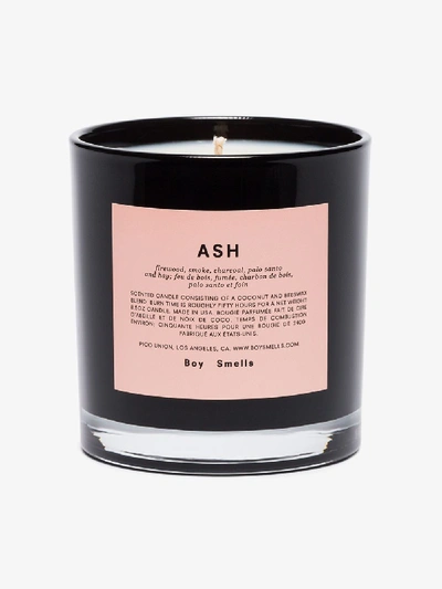 Boy Smells Black And White Ash Candle In Black