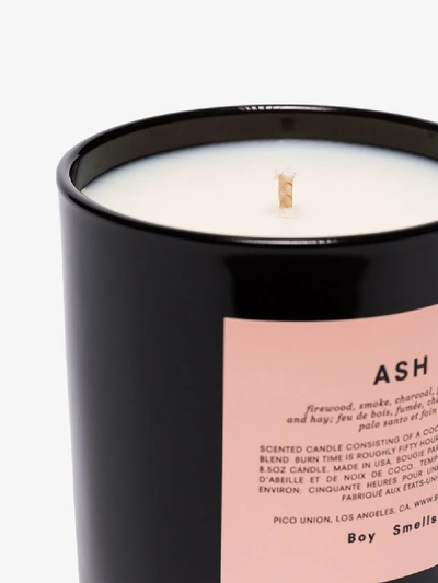Boy Smells Black And White Ash Candle In Black