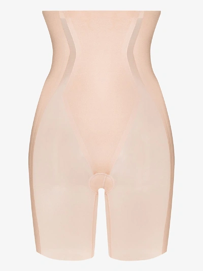 Shop Spanx 'haute Contour' Shorts In Nude